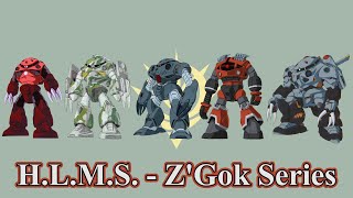 HLMS  ZGok Zogok amp Zeons Seafood Variants [upl. by Enialedam400]