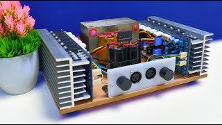 New DIY 500W  500W Stereo Powerful Amplifier 2SC5200 amp 2SA1943 Transistor  MT1002  cbzproject [upl. by Olinde433]