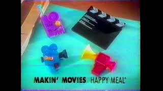 1993 McDonalds Making Movies Happy Meal commercial [upl. by Alodi]