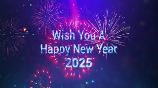 Happy New Year 2025 Text Animation  Free Download [upl. by Atinaj394]