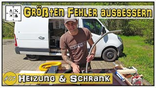 Endlich wird wieder gebastelt  Heizung und Schrank einbauen  AdventuresHappen vanconversion [upl. by Zach406]