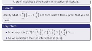 Section 23 part 6 A proof with a denumerable intersection of intervals [upl. by Zetana885]