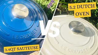 Le Creuset This or That Le Creuset 35 qt Sauteuse Vs 52 qt Deep Dutch Oven April 2024 [upl. by Monty401]