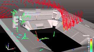 Galleria del vento vs CFD  Reale vs virtuale  il vento sugli edifici [upl. by Grier]