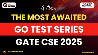 GO Test Series  GATE CSE 2025  GATEOverflow  GO Classes Test Series  GoTestSeries GateCSE [upl. by Ginelle884]