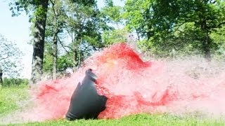 Airbag Exploding Trashcan Full of Water [upl. by Ardnaiek250]