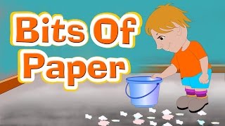 Bits Of Paper Lying On The Floor Rhyme With Lyrics I Kids Songs I English Rhymes For Children I Poem [upl. by Artep980]