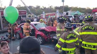 Fire prevention night Auto extrication demonstration Hemfield township 10824 [upl. by Milano658]