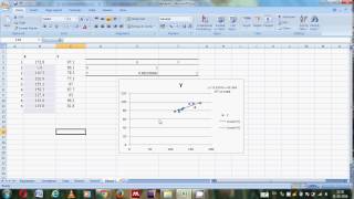 How to do the correlation and draw a regression line on excel sheet [upl. by Nylrahc]