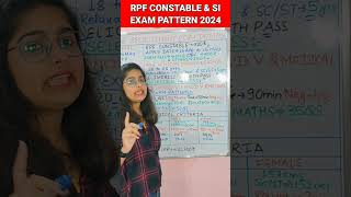 rpf constable exam pattern 2024  rpf si exam pattern 2024 railway exam exams shorts [upl. by Mikael]