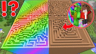 JJ and Mikey Found A TALLEST RAINBOW DIRT MAZE in Minecraft Maizen Mizen Mazien JJ Mikey [upl. by Ianteen]