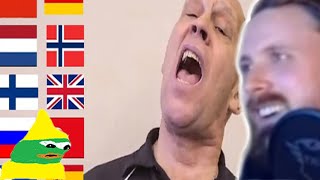 Forsen Reacts  Russ Bray 180 in Ten Different Languages [upl. by Dammahum]