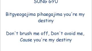 INFINITE  Destiny Lyrics Romaji  Eng Subs [upl. by York]