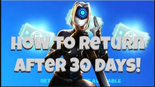 HOW TO REFUND FORTNITE SKINS AFTER 30 DAYS [upl. by Aicilyhp]