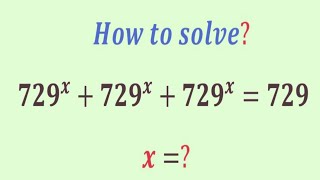 How to solve this Nice exponential math algebra equation  Olympiad Problem  x [upl. by Marder]