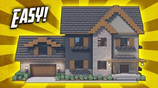 Minecraft How To Build A Suburban Mansion House Tutorial 8 [upl. by Celina]