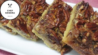 Pecan Pie Bars Way easier than making pie  Just as delicious [upl. by Yelhsa]