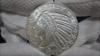 1929 American Incuse Indian Silver Coin 1 Oz [upl. by Baiel]