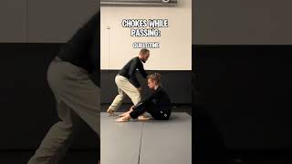 Chokes while passing guard🥋 bjj [upl. by Chandos]