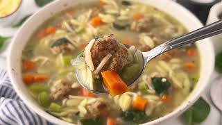 Slow Cooker Italian Wedding Soup [upl. by Aicina]