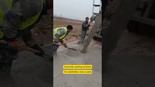 Concrete casting process for plantation area roads [upl. by Eixid]