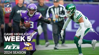 New York Jets vs Minnesota Vikings  2024 Week 5 Game Highlights [upl. by Ahsimed]