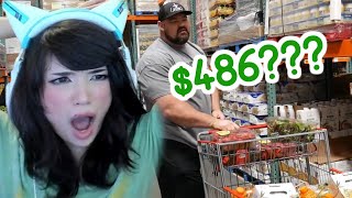 Emiru reacts to Brian Shaws COSTCO FOOD SHOPPING TRIP [upl. by Aihsit]