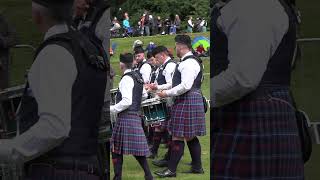 PM Ali Hutton leads Livingston Caledonia Pipe Band at 2024 British pipeband Championships shorts [upl. by Erick403]