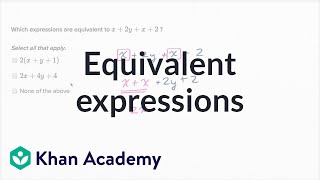 How to find equivalent expressions by combining like terms and using the distributive property [upl. by Karrie]