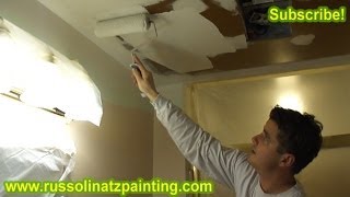 DIY Removing Popcorn Ceiling Part 5  Drywall Repair Wall Preparation amp Interior Painting [upl. by Assed]