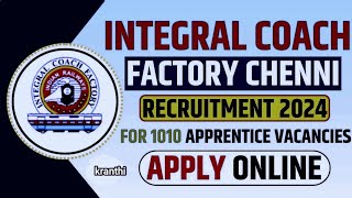 ICF railway apprentice recruitment 2024 10th12th ITI how to apply online Telugu railway apprentice [upl. by Albertson894]