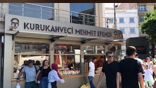 KURUKAHVECİ MEHMET EFENDİ 150 YILDIR KAHVE HİZMETİ VERİYOR SİRKECİ YENİ YERİNDE KAHVECİ [upl. by Nnaerb]