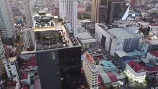 Light droning from rooftop in Cambodia 🇰🇭 [upl. by Leugar]