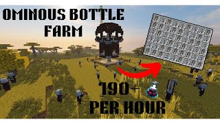 Minecraft OMINOUS POTIONBOTTLE FARM 1211  Ominous bottlepotion farm Tutorial [upl. by Asiral]