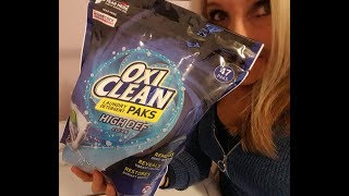 Oxi Clean Laundry Detergent Paks Review by Kim Townsel [upl. by Walliw]