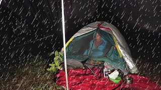 2 Nights Camping in Heavy Rain  Rainstorm  Relaxing Sounds of Rain [upl. by Anson]