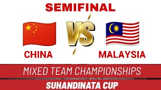 China vs Malaysia  Semifinal Suhandinata Cup 2024 [upl. by Paapanen77]