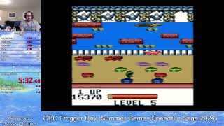 Frogger GBC 1 Wrap Speedrun Video Submission for AGDQ 2025 [upl. by Srednas]