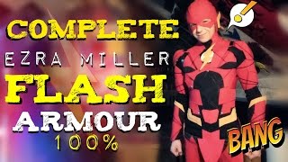 Complete Ezra Miller FLASH Armour  New Mask  Flash Boots [upl. by Llednil]