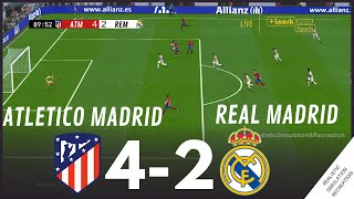 Atlético de Madrid vs Real Madrid 42 HIGHLIGHTS • Simulación amp Recreación de Video Juego [upl. by Ardnosal]