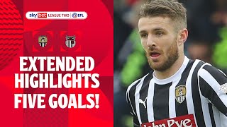 FIVE GOALS  Notts County v Grimsby Town extended highlights [upl. by Anisirhc491]