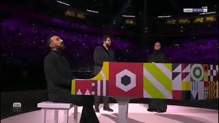 في افتتاح كأس العرب حدث حضور فني جميل لكل الأناشيد الوطنية للعرب،،، ابداع 🇸🇦😍 [upl. by Sirdna602]