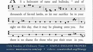 OFFERTORY 13th Sunday in Ordinary Time SIMPLE ENGLISH PROPERS [upl. by Ethelda]