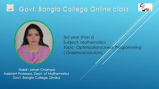 Honours 3rd year OptimizationLinear Programming [upl. by Shakti487]