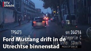 Verkeerspolitie onderschept drifter in Ford Mustang GT  RTV Utrecht [upl. by Lal]