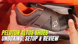 Peloton Altos Cycling Shoes Review UNBOXING AND SETUP [upl. by Lehcear]