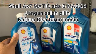 Review Shell ax7 MATIC oli terbaik untuk motor MATIC beat scoopy vario 125 pcx nmax AEROX vario 160 [upl. by Dorraj]