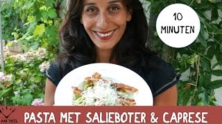 Snel recept Pasta met citroen salieboter en insalata caprese [upl. by Fuchs]