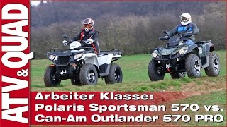 Arbeiter Klasse Vergleichstest Polaris Sportsman 570 kontra CanAm Outlander L 570 [upl. by Penni]