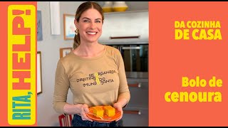 Como fazer bolo de cenoura  Rita ao vivo  Da cozinha de casa [upl. by Louanna60]